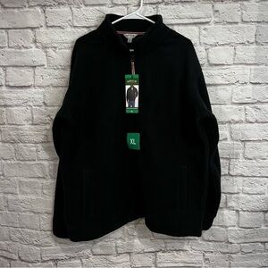 Orvis mens XL fleece full zip up jacket navy nwt pockets